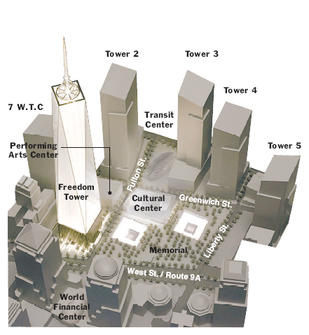 Planivolumetrico del nuovo WTC